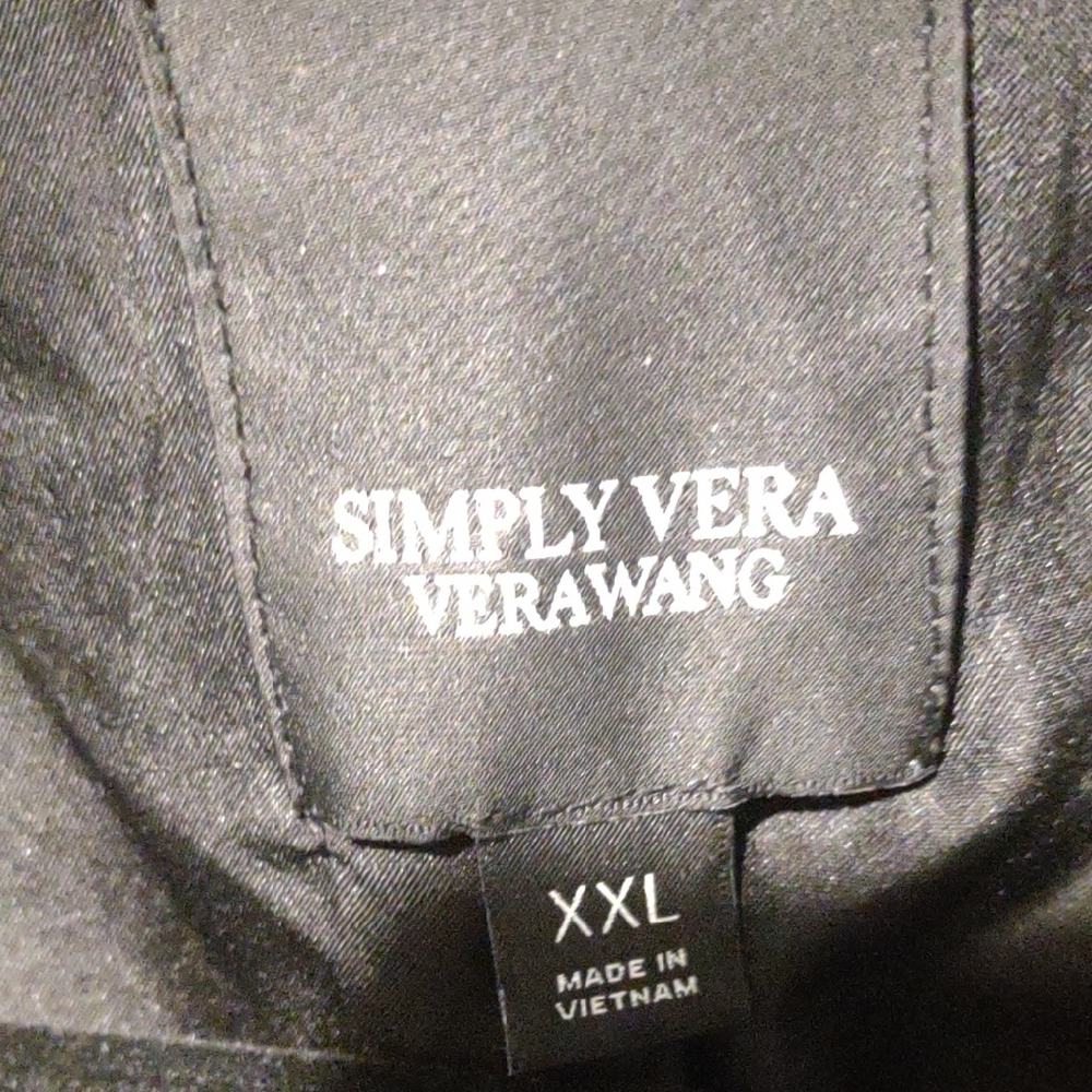 NWOT Women's Black Faux Leather Blazer - Picture 2 of 4
